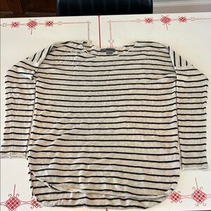Vince Cream and Black Striped Sweater